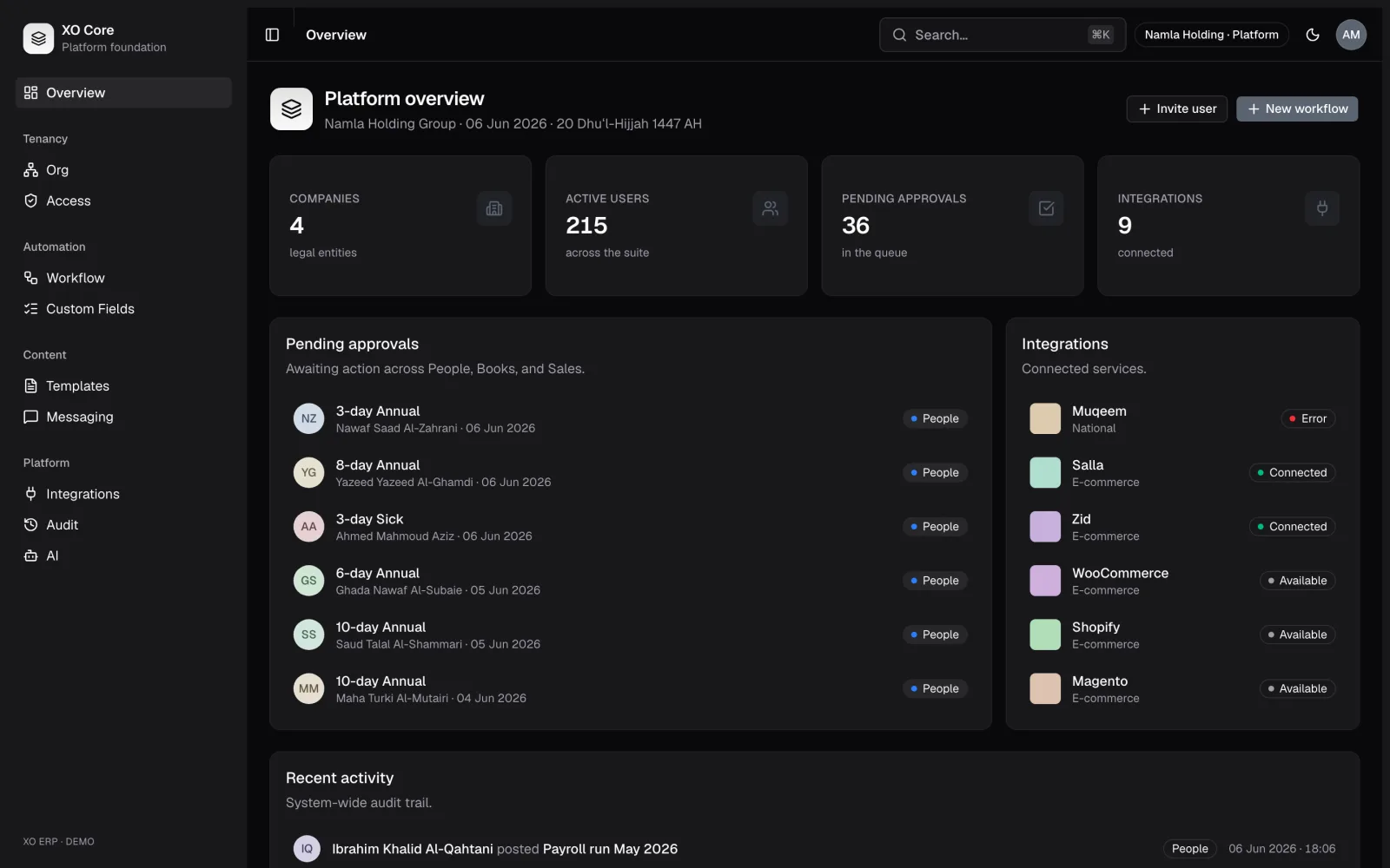 Hoot Platform: product screenshot
