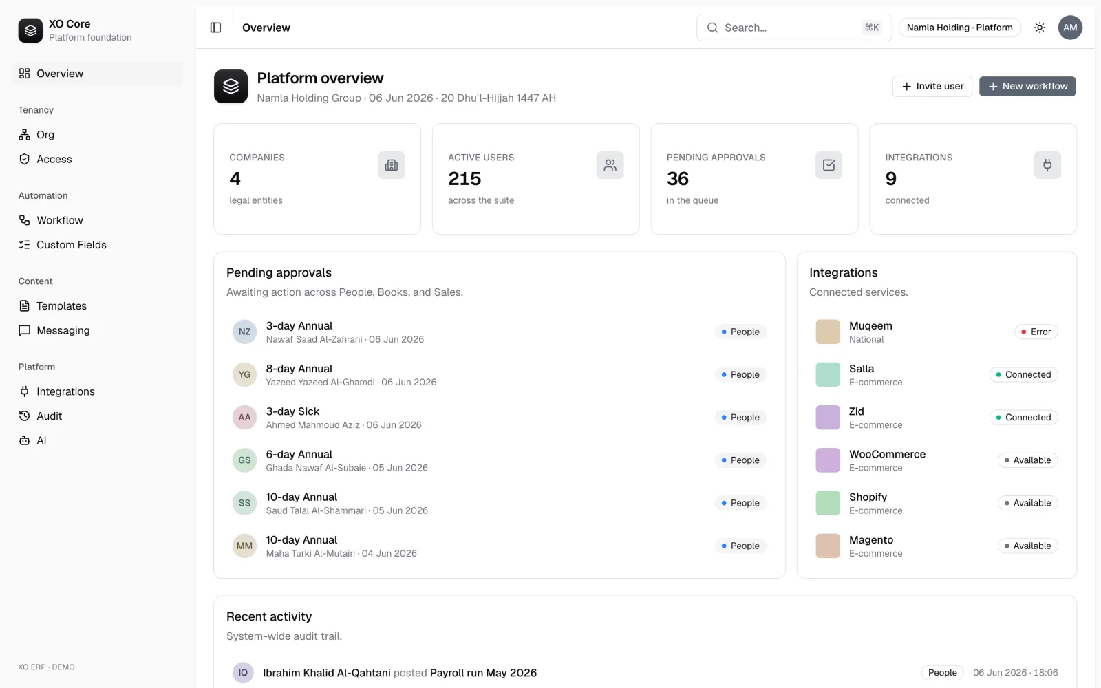 Hoot Platform: product screenshot
