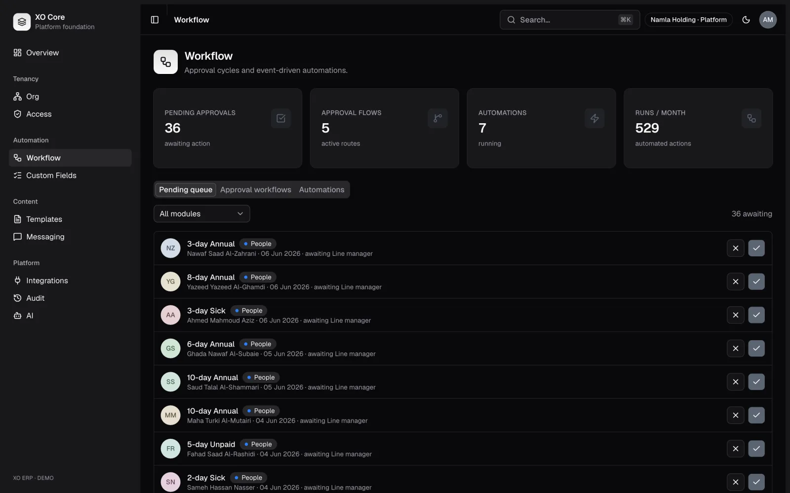 Hoot Platform — Automation: product screenshot