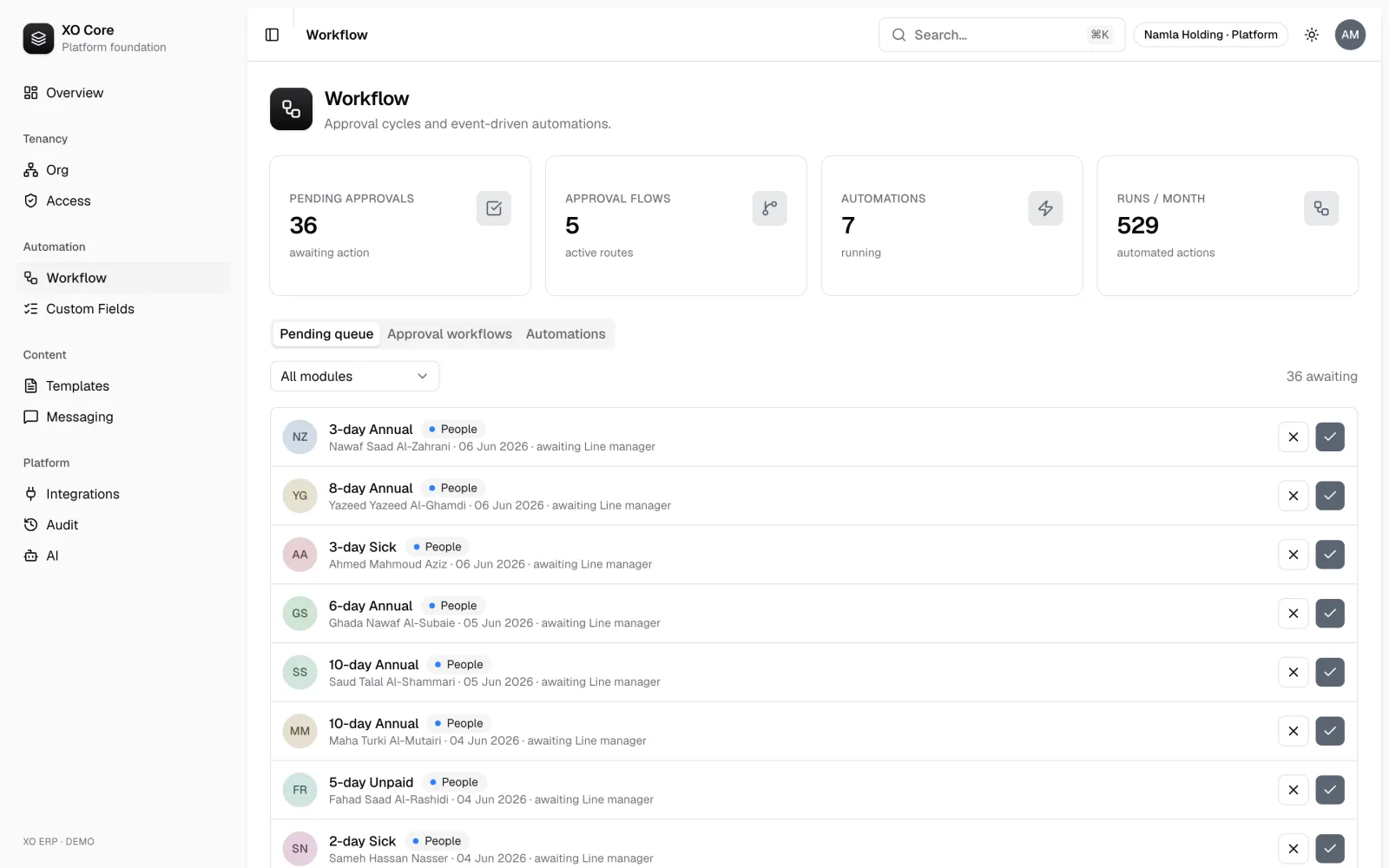 Hoot Platform — Automation: product screenshot