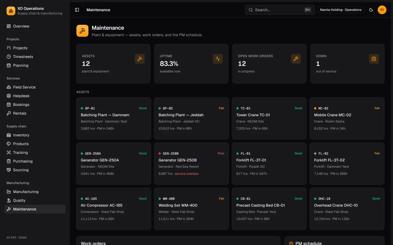 Hoot Operations — Maintenance & field service: product screenshot