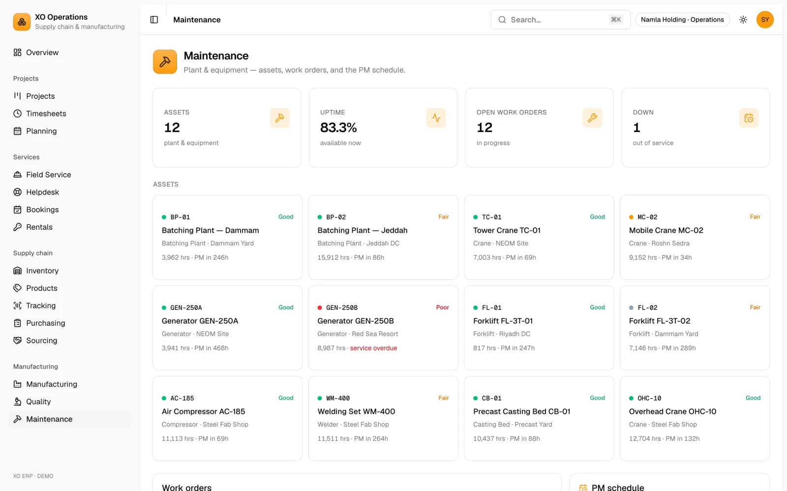 Hoot Operations — Maintenance & field service: product screenshot
