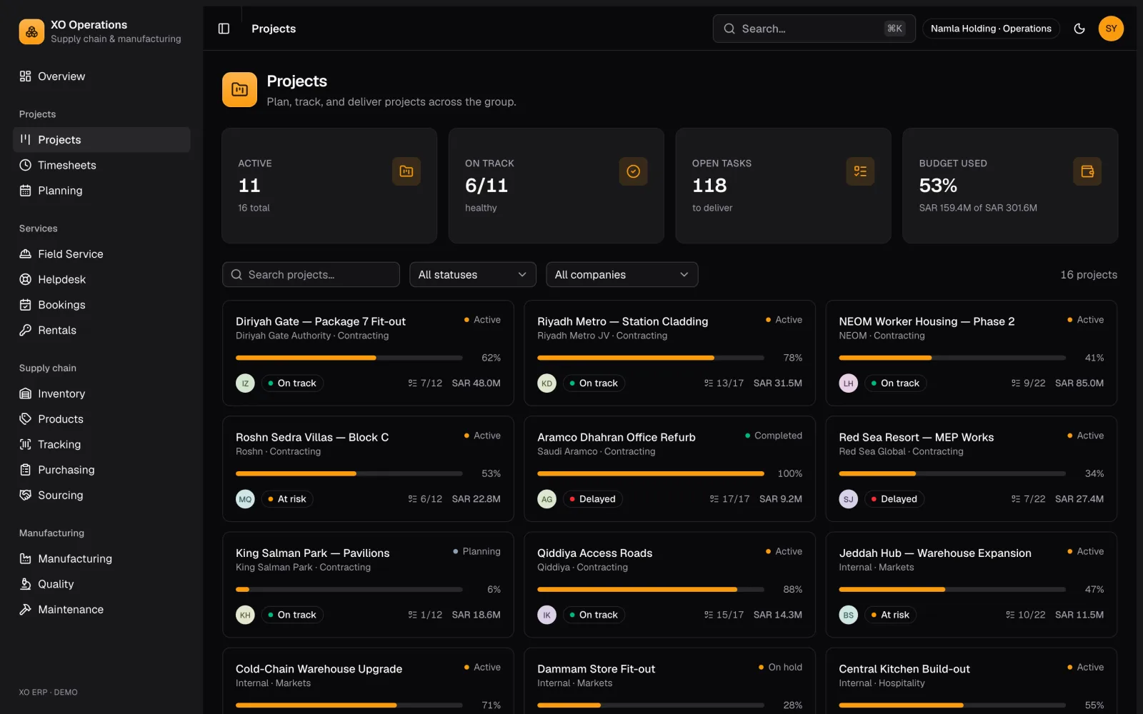 Hoot Operations — Projects: product screenshot
