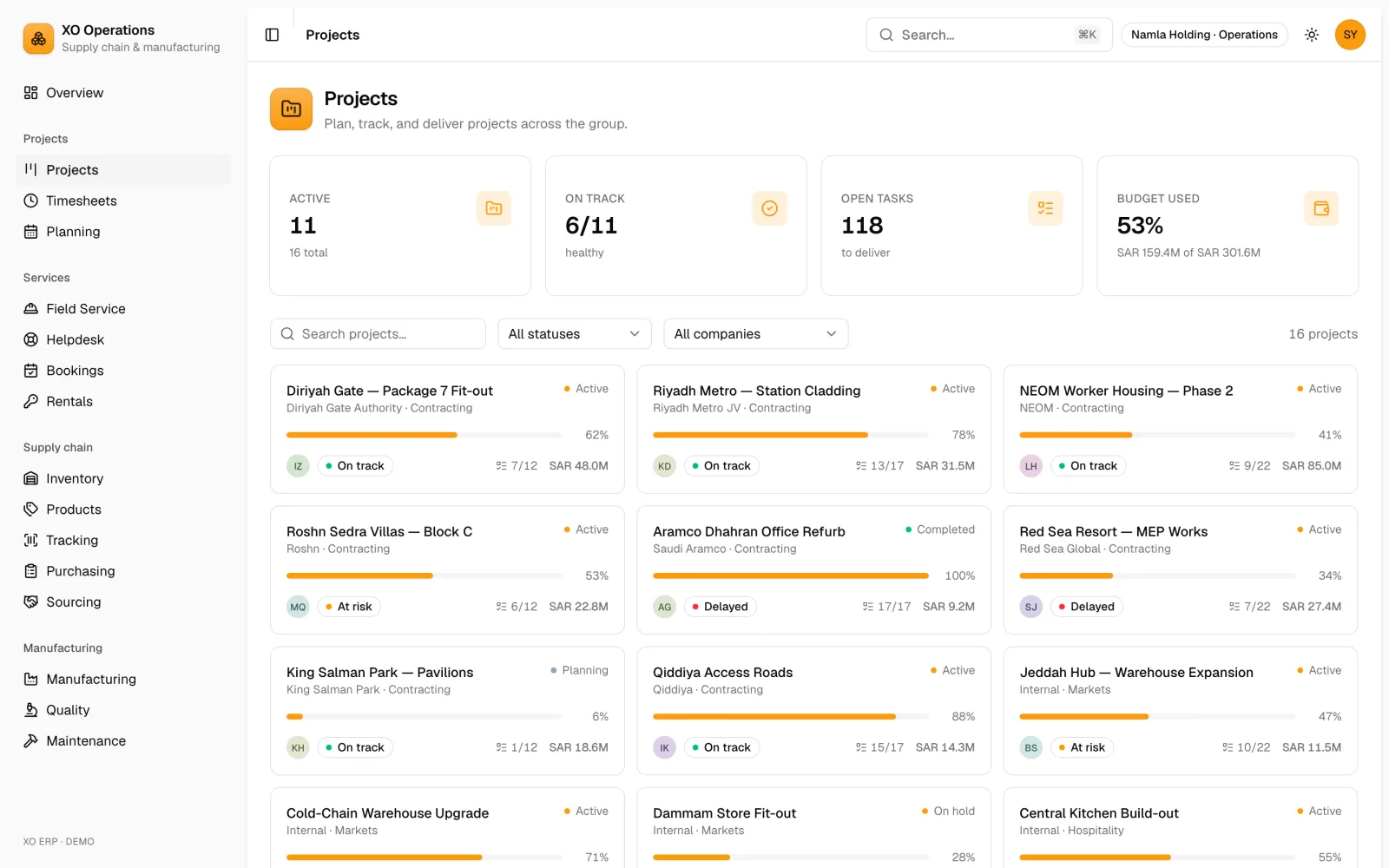 Hoot Operations — Projects: product screenshot